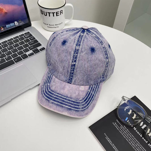 Korean Vintage Washed Baseball Cap for Men and Women