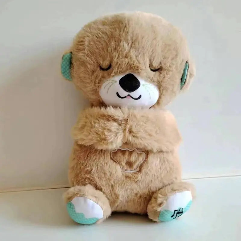 Sound Machine Soothe 'n Snuggle Otter Tragbares Plüsch-Babyspielzeug mit sensorischen Details, Musik, Lichtern und rhythmischen Atembewegungen