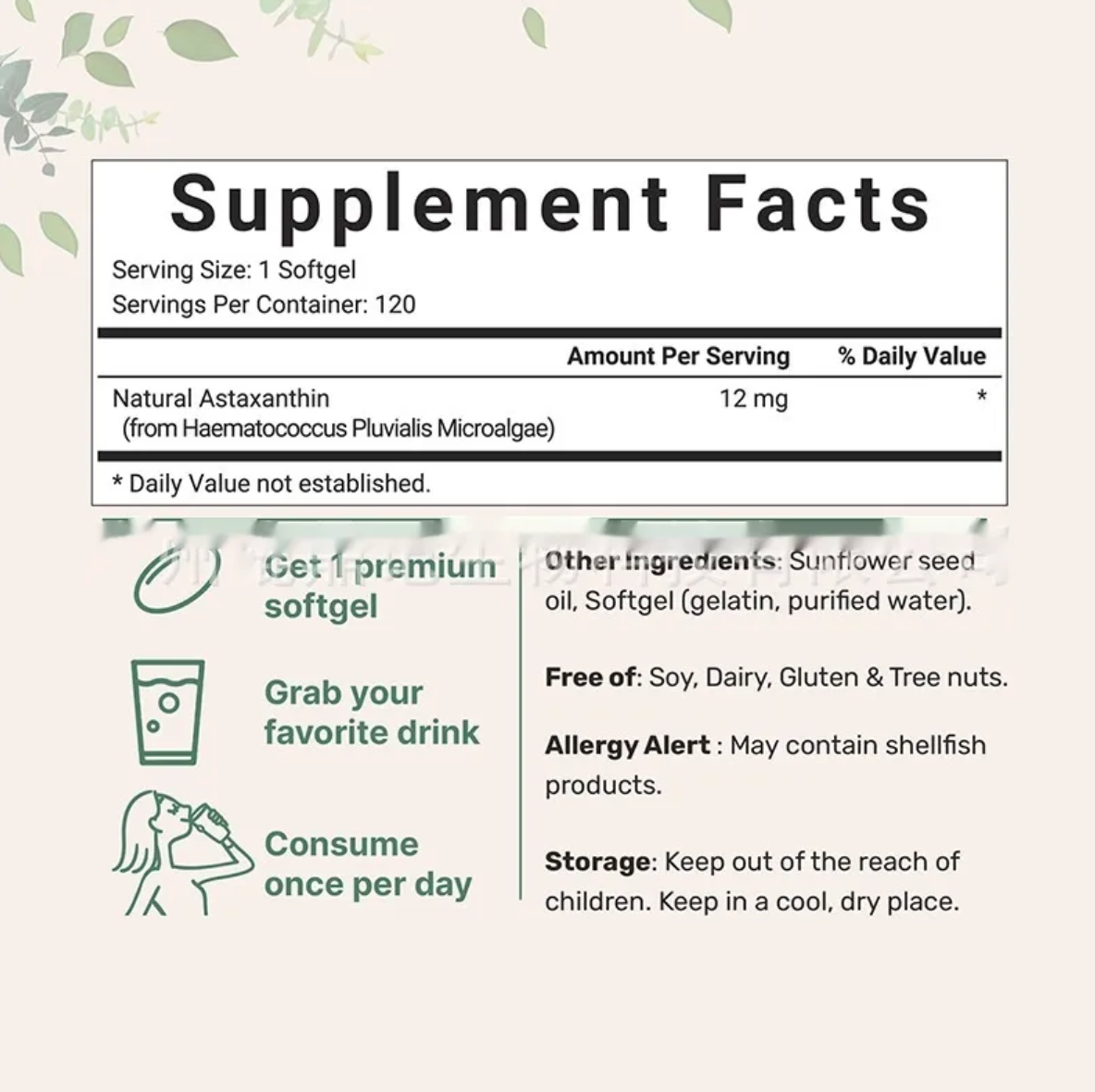 Astaxanthin Softgels – 120 Tablets