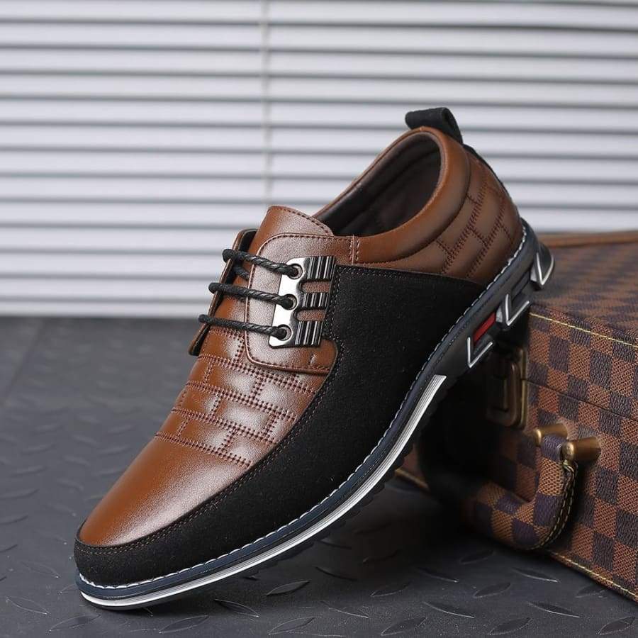 2019 Men's Casual Leather Shoes - Slip-On & Lace-Up
