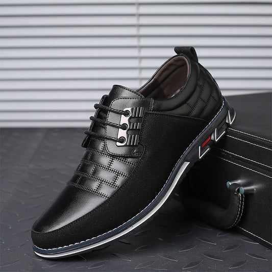 2019 Men's Casual Leather Shoes - Slip-On & Lace-Up